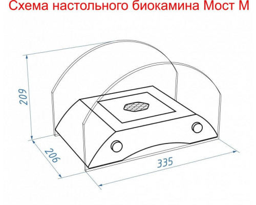 Биокамин Lux Fire Мост М черный